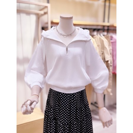 반집업 7부 후드 티셔츠