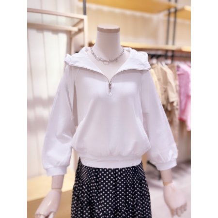 반집업 7부 후드 티셔츠