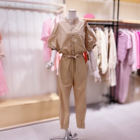 볼륨반팔 제천 벨트 워싱 점프수트