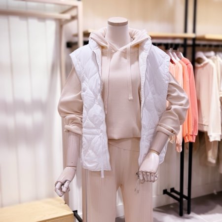 오버핏 밴딩 퀼팅 베스트