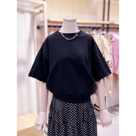 우븐 믹스 반팔 티셔츠