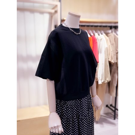 우븐 믹스 반팔 티셔츠