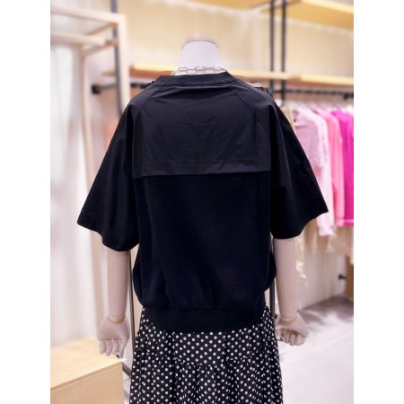 우븐 믹스 반팔 티셔츠