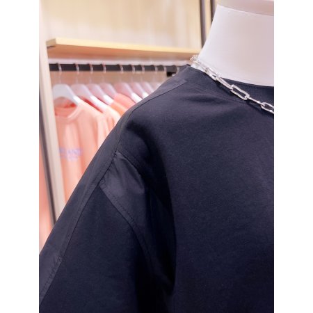 우븐 믹스 반팔 티셔츠