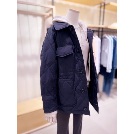 퀼팅 벨티드 다운점퍼