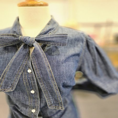 리본청블라우스