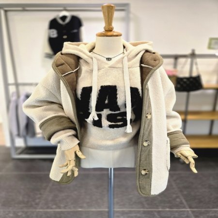 골덴뽀글이후드자켓