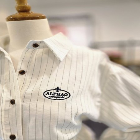 알파오스트라이프셔츠