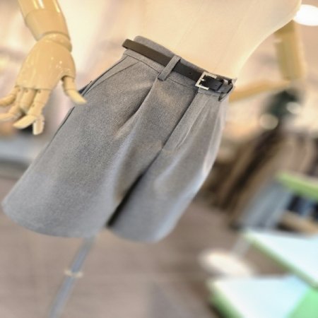 스프링핀턱5부팬츠