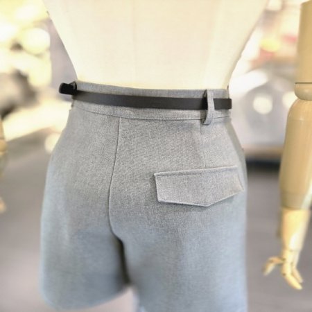 스프링핀턱5부팬츠