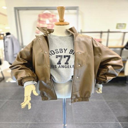 똑단추밴딩레자자켓