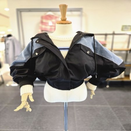 토리데님후드점퍼