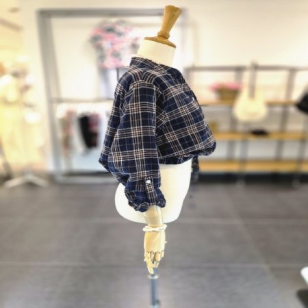 차이체크롤업셔츠