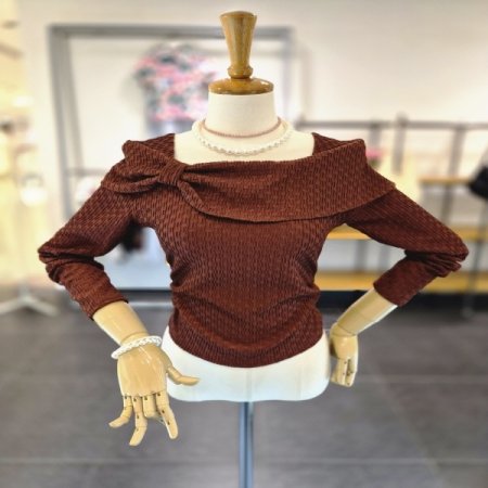 리본네크티셔츠B