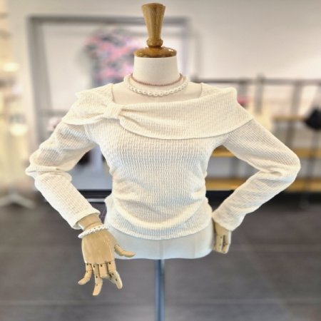 리본네크티셔츠B