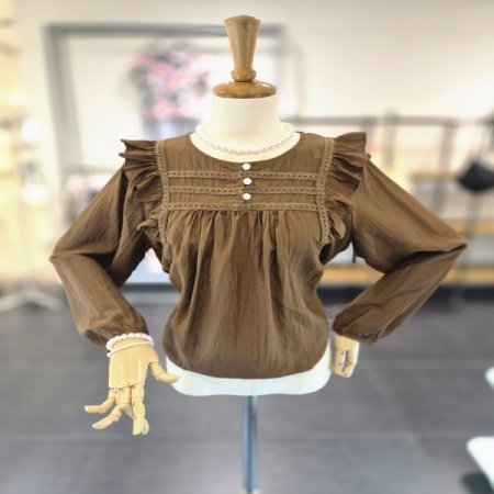 지비프릴단추블라우스