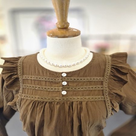 지비프릴단추블라우스