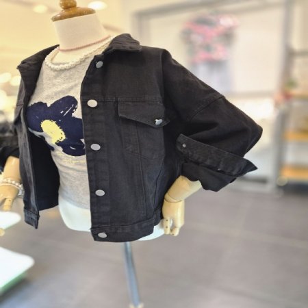 블랙스팽글청자켓