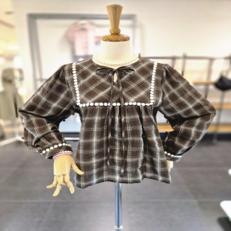 도도체크블라우스B