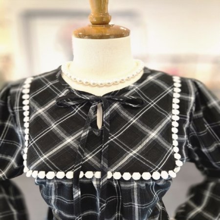 도도체크블라우스B