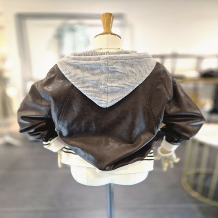 니트후드레자점퍼B