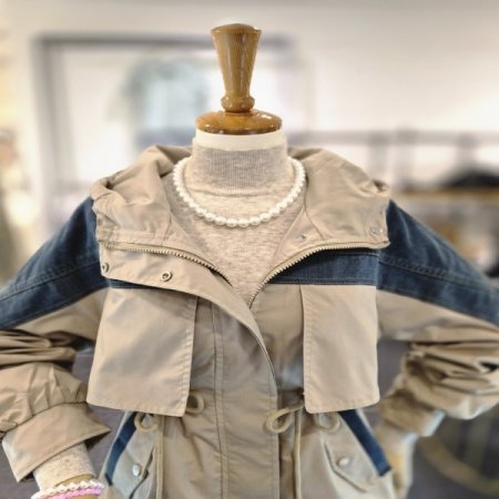 데님후드링점퍼