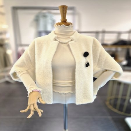 밍크솔리드가디건