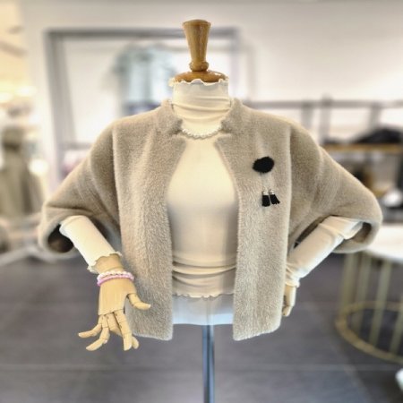 밍크솔리드가디건