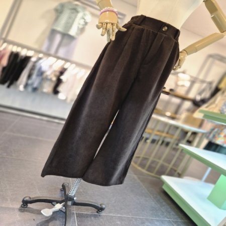 골덴핀턱밴딩팬츠