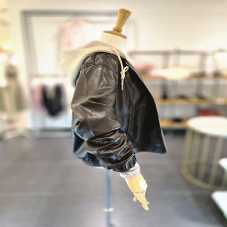 지퍼후드레더자켓B