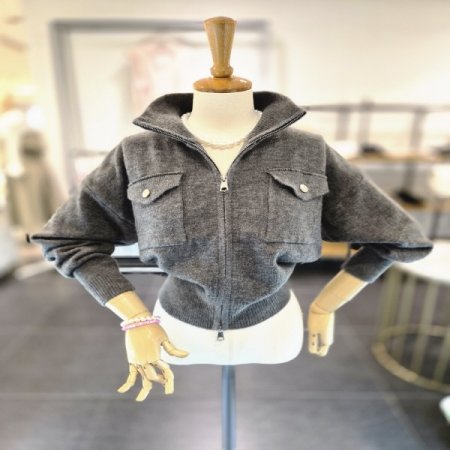 똑포켓집업가디건V