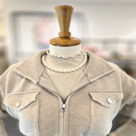 똑포켓집업가디건V