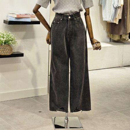 다트 데미지 데님 팬츠