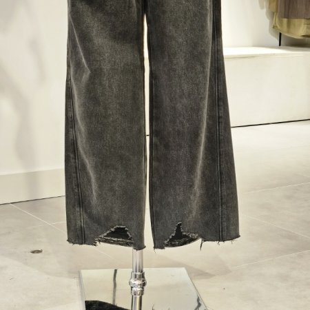 다트 데미지 데님 팬츠