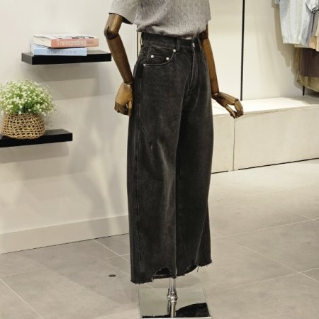 다트 데미지 데님 팬츠