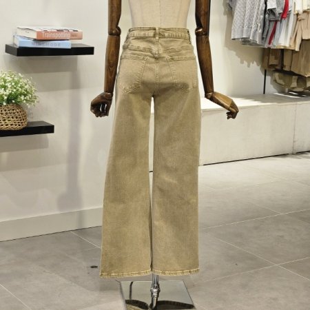 컬러 데님 부츠컷 팬츠