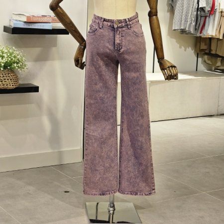 컬러 데님 부츠컷 팬츠