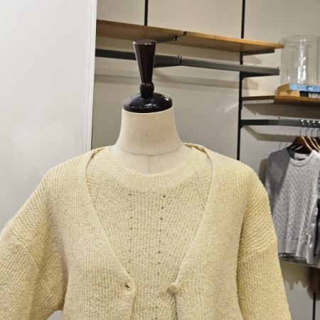 홀터넥 슬리브리스 가디건 세트