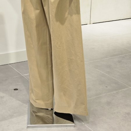 버튼 면 와이드 팬츠