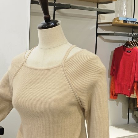 백 스트링 니트