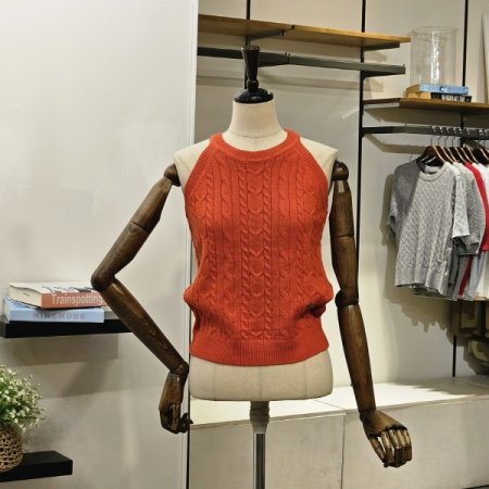 홀터넥 케이블 나시 가디건 세트