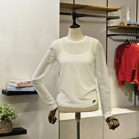 시스루 라운드 레이어드 세트