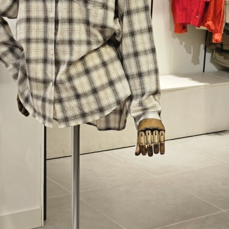 블린 체크 박시 셔츠