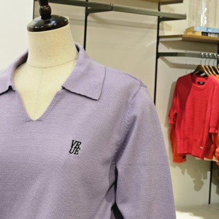 자수 카라 니트