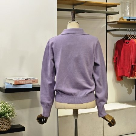 자수 카라 니트