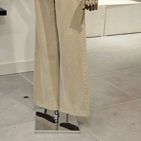 허리인밴딩 세미 와이드 면팬츠