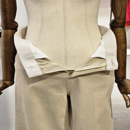 허리인밴딩 세미 와이드 면팬츠