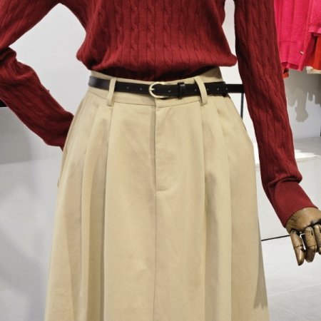 마티하 플레어 벨트 스커트