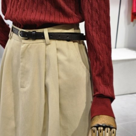 마티하 플레어 벨트 스커트