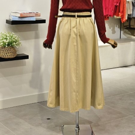 마티하 플레어 벨트 스커트